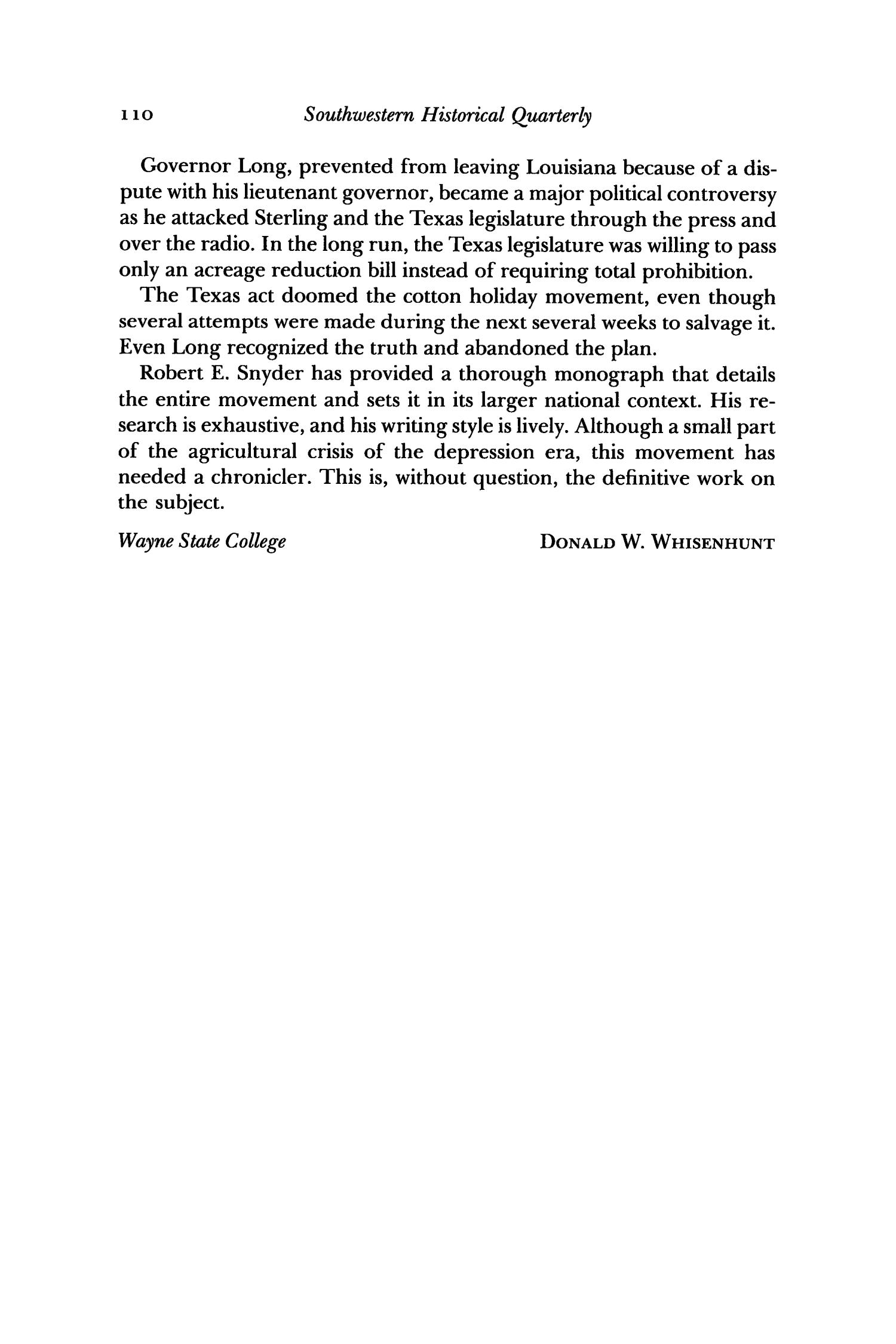 The Southwestern Historical Quarterly, Volume 90, July 1986 - April, 1987
                                                
                                                    110
                                                