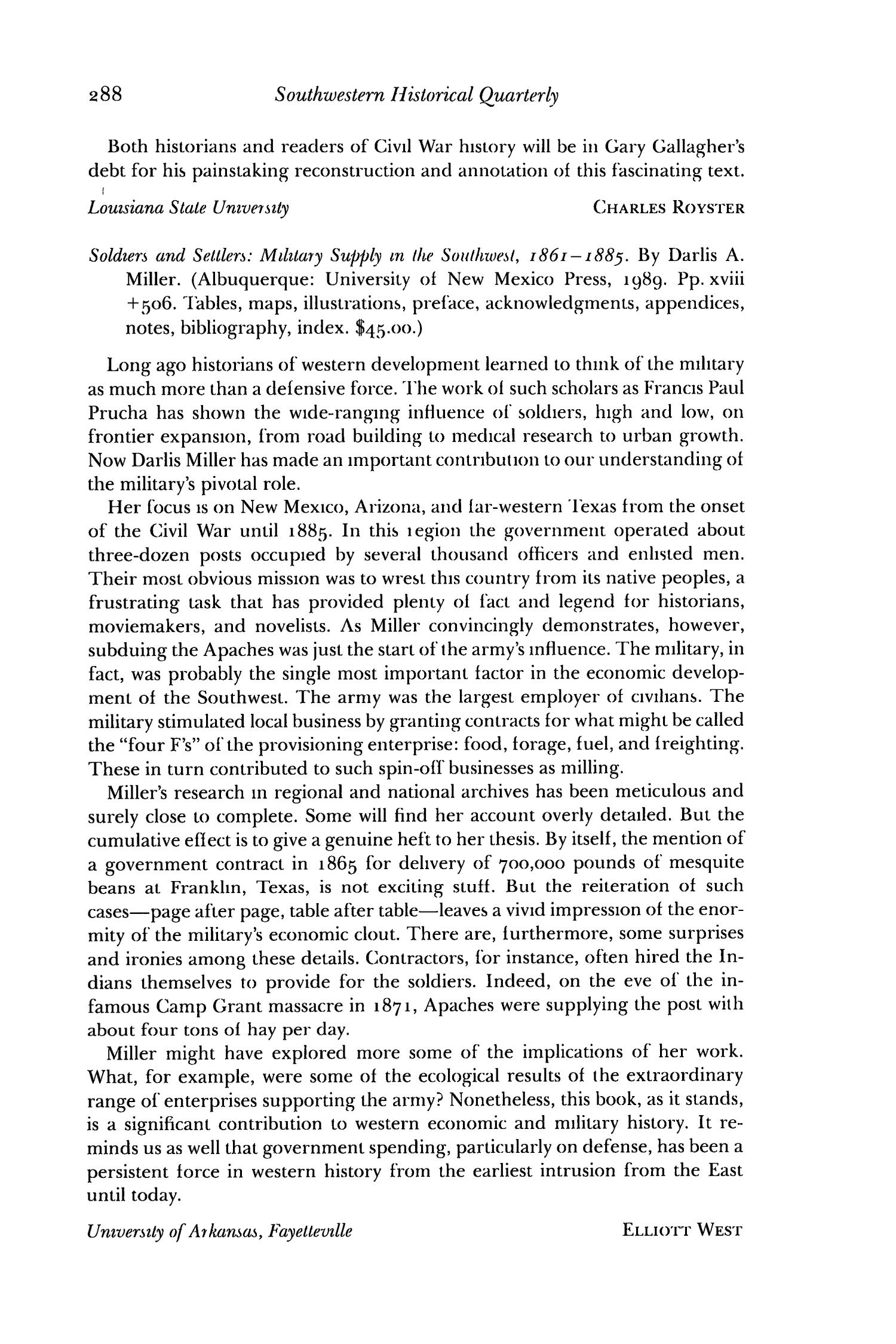 The Southwestern Historical Quarterly, Volume 95, July 1991 - April, 1992
                                                
                                                    288
                                                