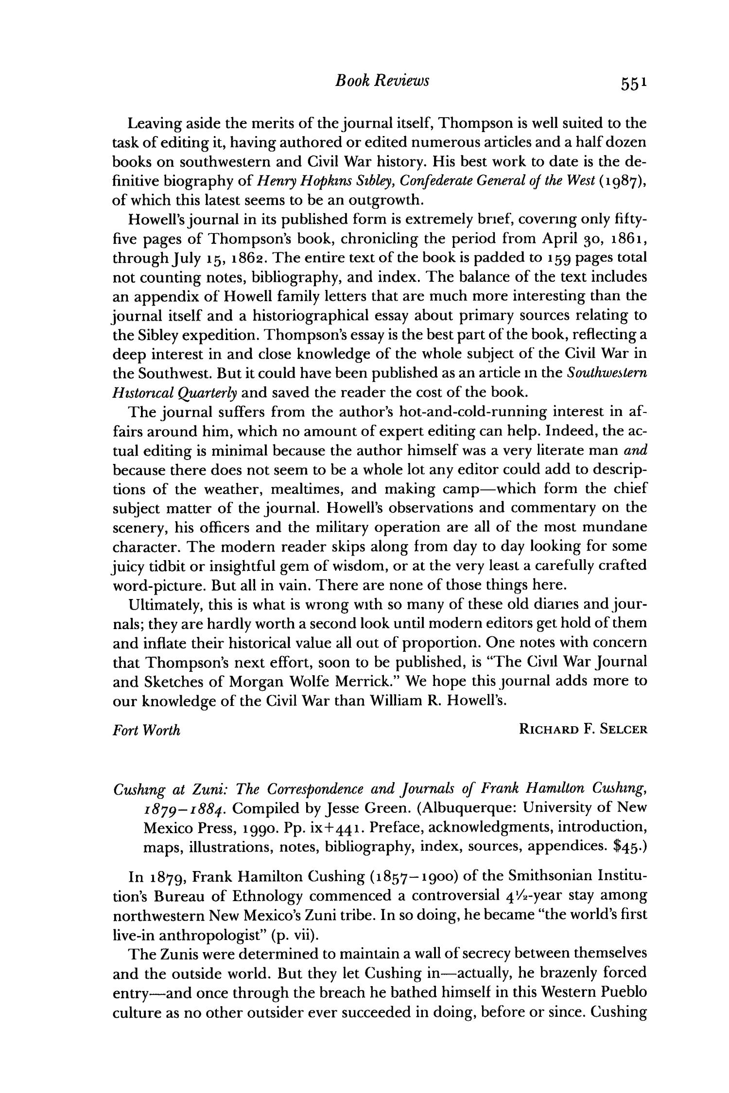 The Southwestern Historical Quarterly, Volume 95, July 1991 - April, 1992
                                                
                                                    551
                                                