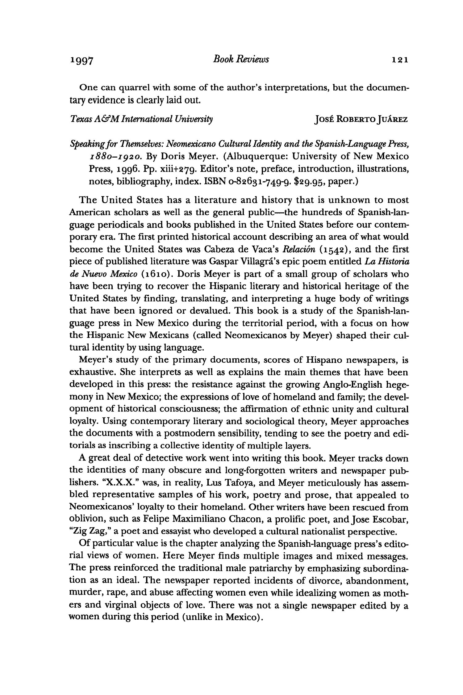 The Southwestern Historical Quarterly, Volume 101, July 1997 - April, 1998
                                                
                                                    121
                                                
