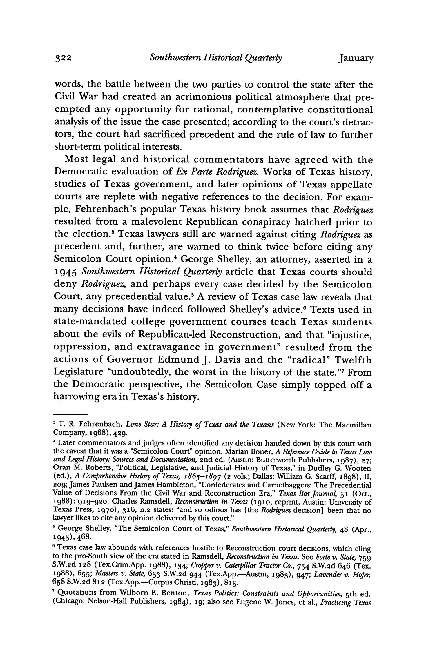 The Southwestern Historical Quarterly, Volume 101, July 1997 - April, 1998
                                                
                                                    322
                                                