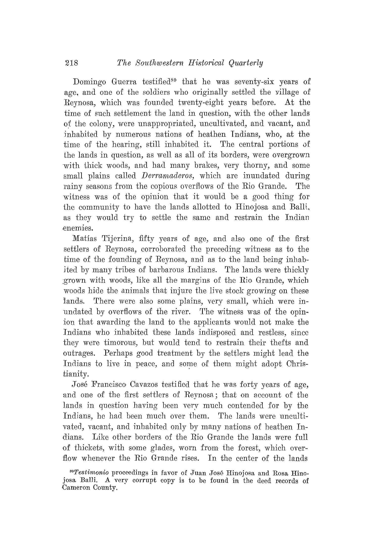 The Southwestern Historical Quarterly, Volume 22, July 1918 - April, 1919
                                                
                                                    218
                                                