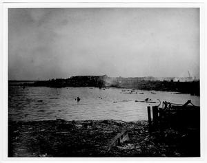 Primary view of object titled '[Damage along the shoreline after the 1947 Texas City Disaster]'.