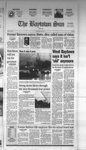 Primary view of object titled 'The Baytown Sun (Baytown, Tex.), Vol. 79, No. 109, Ed. 1 Thursday, March 15, 2001'.