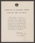 Text: [Certificate of Honorable Services with the Army Air Forces: Unnotari…