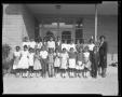 Photograph: [Students in Front of School]