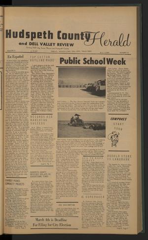 Primary view of object titled 'Hudspeth County Herald and Dell Valley Review (Dell City, Tex.), Vol. 11, No. 26, Ed. 1 Friday, March 3, 1967'.