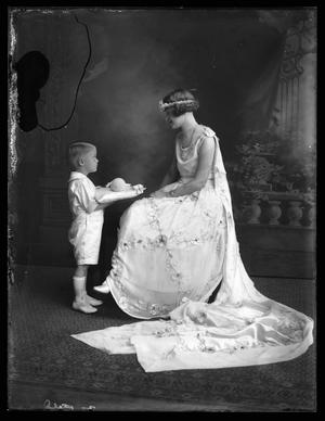 Primary view of object titled '[Boy Presenting Scepter to Queen]'.