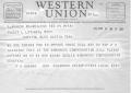 Letter: [Telegram from F. H. Howard, March 14, 1953]