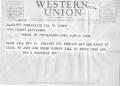 Letter: [Telegram from Dee R. Holcombe, Sr., April 14, 1953]