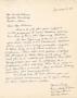 Letter: [Letter from Betty V. Goss to Truett Latimer, January 30, 1953]