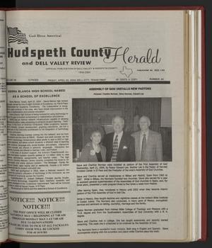 Primary view of object titled 'Hudspeth County Herald and Dell Valley Review (Dell City, Tex.), Vol. 48, No. 35, Ed. 1 Friday, April 30, 2004'.