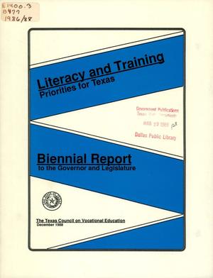 Primary view of object titled 'Texas Council on Vocational Education Biennial Report: 1988'.