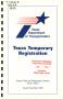 Report: Texas Temporary Registration, December 1999
