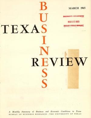 Primary view of object titled 'Texas Business Review, Volume 39, Issue 3, March 1965'.
