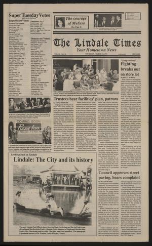 Primary view of object titled 'The Lindale Times (Lindale, Tex.), Vol. 2, No. 31, Ed. 1 Thursday, March 12, 1992'.