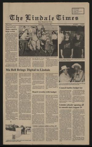 Primary view of object titled 'The Lindale Times (Lindale, Tex.), Vol. 1, No. 2, Ed. 1 Thursday, August 22, 1991'.