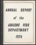 Report: Abilene Fire Department Annual Report: 1976