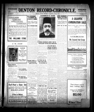 Primary view of object titled 'Denton Record-Chronicle. (Denton, Tex.), Vol. 15, No. 269, Ed. 1 Thursday, June 24, 1915'.