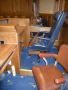 Photograph: [Blue Chair Behind Desk]