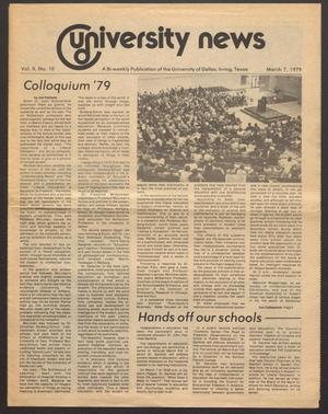 Primary view of object titled 'University News (Irving, Tex.), Vol. 2, No. 10, Ed. 1 Wednesday, March 7, 1979'.
