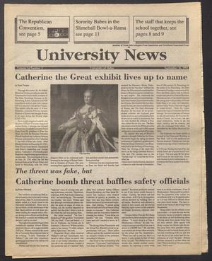 Primary view of object titled 'University News (Irving, Tex.), Vol. 17, No. 3, Ed. 1 Wednesday, September 16, 1992'.