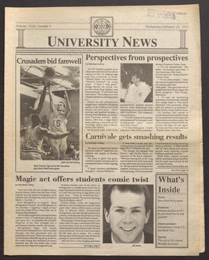 Primary view of object titled 'University News (Irving, Tex.), Vol. 18, No. 5, Ed. 1 Wednesday, February 24, 1993'.
