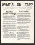 Primary view of What's On Tap? (Irving, Tex.), Vol. 2, No. 3, Ed. 1 Wednesday, February 6, 1974