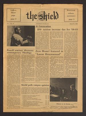 Primary view of object titled 'The Shield (Irving, Tex.), Vol. 1, No. 15, Ed. 1 Wednesday, March 27, 1968'.