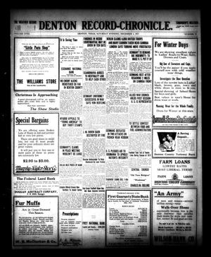 Primary view of object titled 'Denton Record-Chronicle. (Denton, Tex.), Vol. 18, No. 95, Ed. 1 Saturday, December 1, 1917'.
