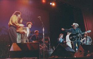 Primary view of object titled '[Gary P. Nunn Performing at Austin City Limits 15th Anniversary Show, Number 1]'.