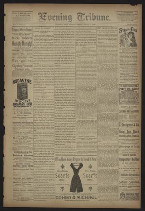 Primary view of object titled 'Evening Tribune. (Galveston, Tex.), Vol. 10, No. 52, Ed. 1 Saturday, January 4, 1890'.