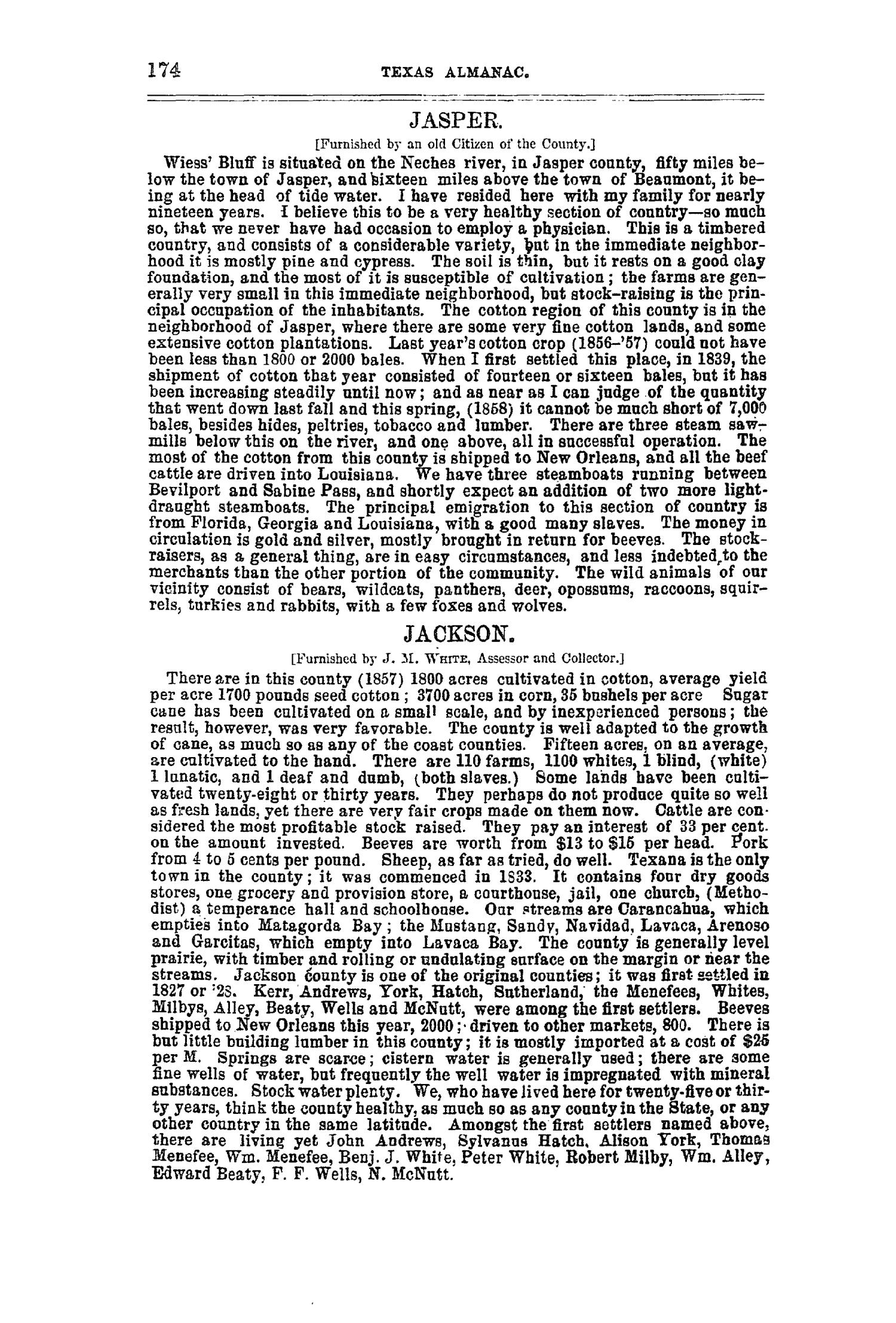Texas Almanac, 1859
                                                
                                                    174
                                                