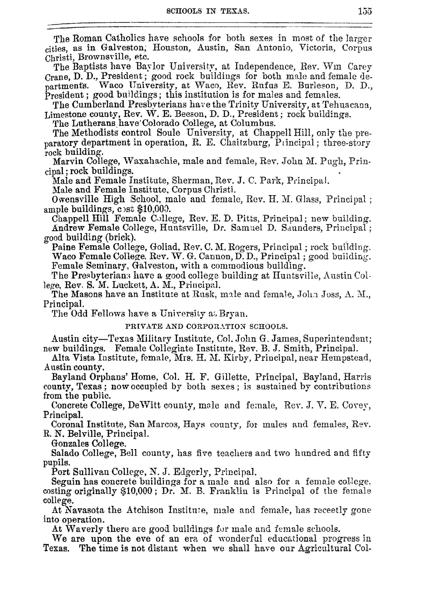 The Texas Almanac for 1873, and Emigrant's Guide to Texas
                                                
                                                    155
                                                