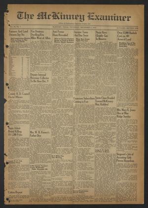 Primary view of object titled 'The McKinney Examiner (McKinney, Tex.), Vol. 58, No. 7, Ed. 1 Thursday, December 2, 1943'.