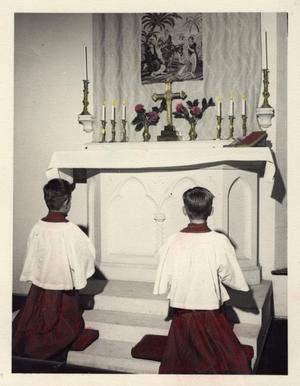 Primary view of object titled '[Altar Boys at St. David's Episcopal Church]'.