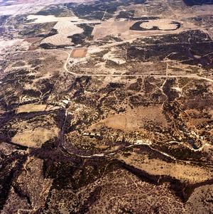 Primary view of object titled 'Aerial Photograph of Texas Ranchland (FM 89 & CR 618, Abilene, TX)'.