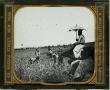 Primary view of Glass Slide of Sheikh overseeing a Field of Reapers (Sidon, Lebanon)