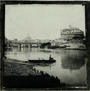 Primary view of object titled 'Glass Slide of the Tiber River (Vatican City, Italy)'.