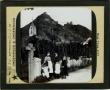 Primary view of Glass Slide of Girls in Front of German Church (Kamp-Bornhofen, Germany)