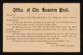 Postcard: [Postcard from the Houston Post to C. C. Cox, September 24, 192u]