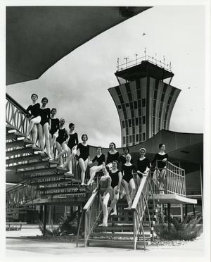 Primary view of object titled '[The Austin Ballet Society at the Municipal Airport]'.