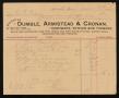 Text: [Invoice from Dumble, Armistead and Cronon, June 13, 1894]