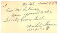 Primary view of [Postcard from Mrs. Ruby Thomson to Truett Latimer, April 4, 1955]