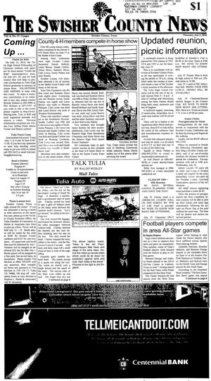 Primary view of object titled 'The Swisher County News (Tulia, Tex.), Vol. 6, No. 27, Ed. 1 Thursday, July 3, 2014'.