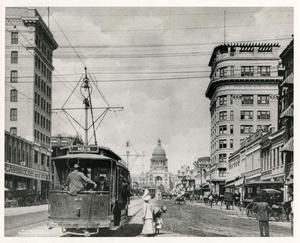Primary view of object titled 'Congress Avenue with street rail'.