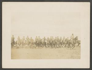 Primary view of object titled '[Cavalry Soldiers on Horseback in Field]'.