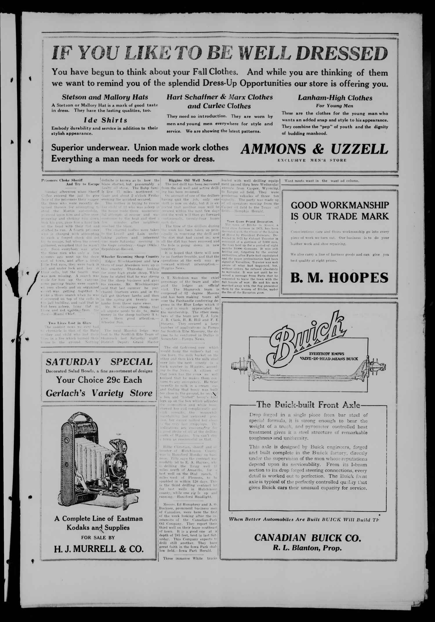 The Canadian Record (Canadian, Tex.), Vol. 26, No. 50, Ed. 1  Thursday, September 18, 1919
                                                
                                                    [Sequence #]: 3 of 8
                                                