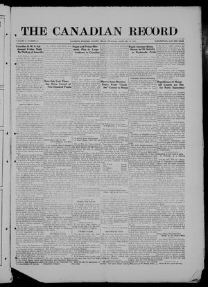 Primary view of The Canadian Record (Canadian, Tex.), Vol. 27, No. 21, Ed. 1  Thursday, February 26, 1920