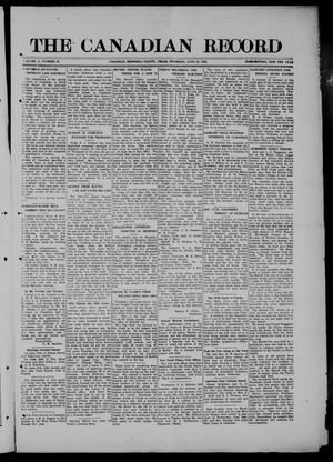 Primary view of The Canadian Record (Canadian, Tex.), Vol. 27, No. 38, Ed. 1  Thursday, June 24, 1920
